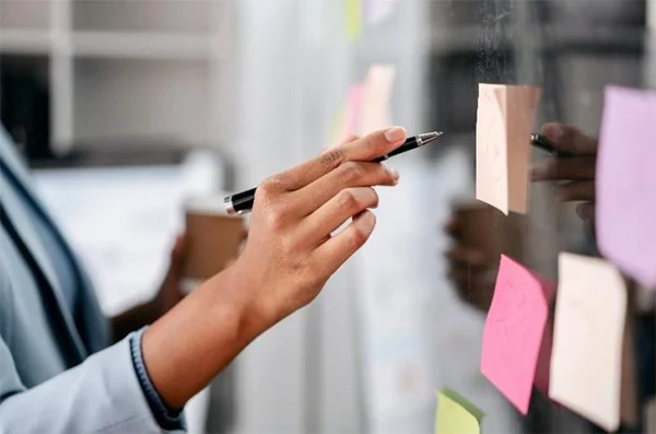 Planning-on-sticky-notes